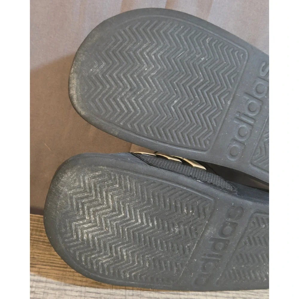 Adidas Adilette Shower Slide Sandals Youth Size 13K Black White